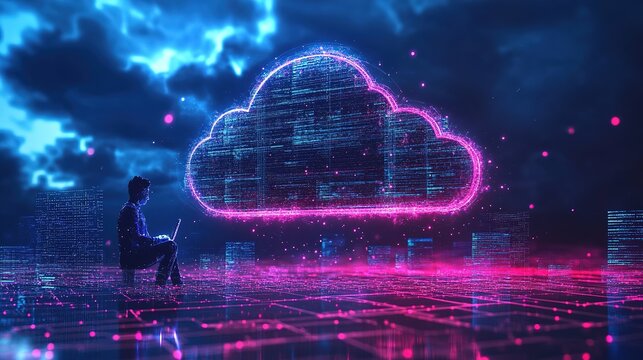 Engineer managing cloud migration for a global company, ensuring smooth data transfer and minimal downtime.