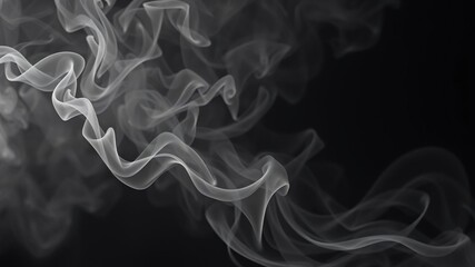 Fototapeta premium Abstract and swirling smoke texture in black and white hues, smoke, artistry, motion