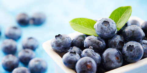 fresh blueberries in a bowl