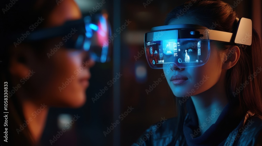 Poster a user interacting with an ai life coach via augmented
