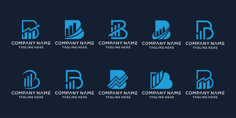 Collection Monogram Letter B Logo Design. Icons for Business and Accounting. © Rachmad