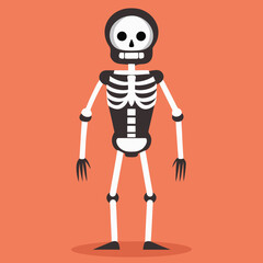 skeleton with a cigarette