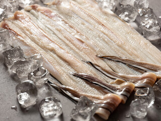 Fresh eel with bones and spines removed