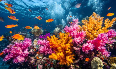 Fototapeta premium Spectacular Nature and Scenic Wonders: Golden Hour Sunsets, Lush Forests, Tranquil Beaches, and Vibrant Fields of Flowers in Stunning Views