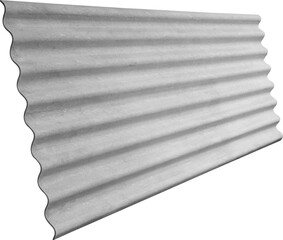 asbestos roofing sheet isolated white background, popular construction and roofing durable and heat chemical resistance © Shamil