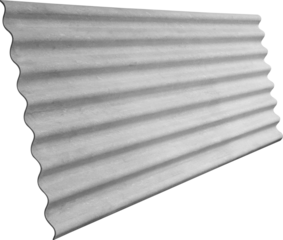 asbestos roofing sheet isolated white background, popular construction and roofing durable and heat chemical resistance