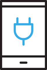 Smartphone Charging Line Icon
