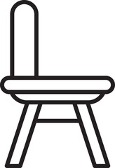 Fototapeta premium Chair Icon Line Art
