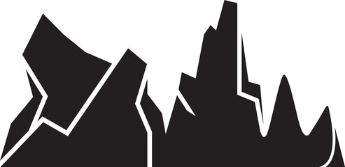 Mountain Range Silhouette Illustration