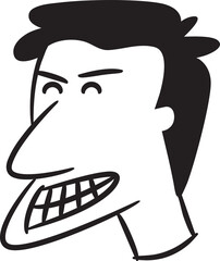 Male Face Avatar Illustration