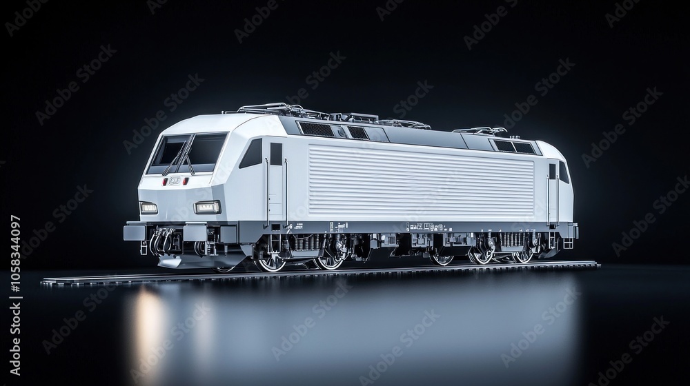 Poster high-resolution image of hydrogen train isometric high-quality with detailed features and design ele