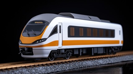 Naklejka premium High-resolution image of a hydrogen train in iso hq showcasing modern transport technology and eco-friendly innovations