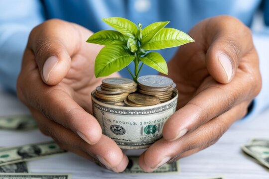 Close-up of investorâ€™s hands holding a secured debenture, with clean legal text and embossed seal, symbolizing reliability and formal value, symbolizing wealth and stability