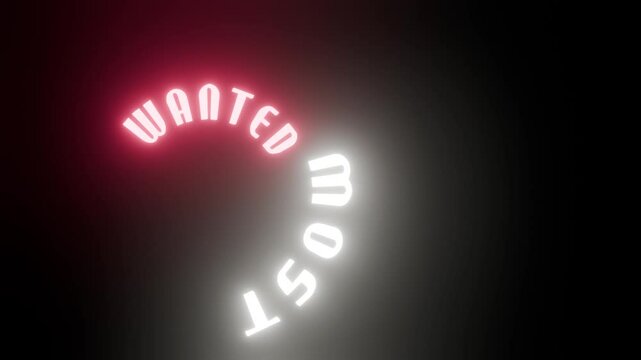 most wanted text animation