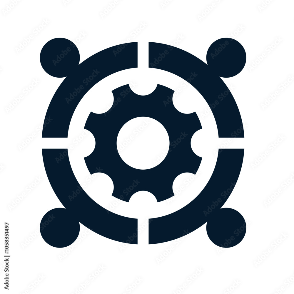 Poster automation concept. vector linear icon isolated on white background.