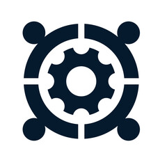 Obraz premium Automation concept. Vector linear icon isolated on white background.