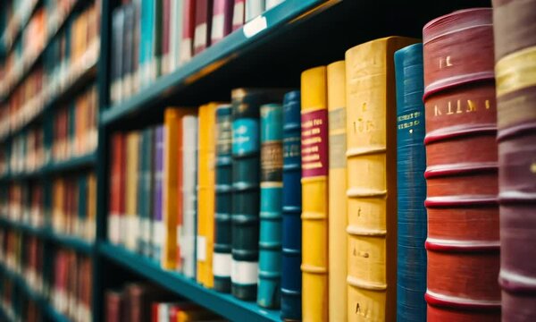 Bookshelf in a Library