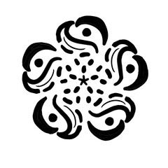 icon design with a flower symbol, and flat style, suitable for decoration, pattern or editing tool symbols