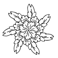 icon design with a flower symbol, and flat style, suitable for decoration, pattern or editing tool symbols