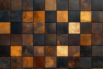 Brown Brick Subway Tiles Wall Texture Seamless Pattern for Background Design