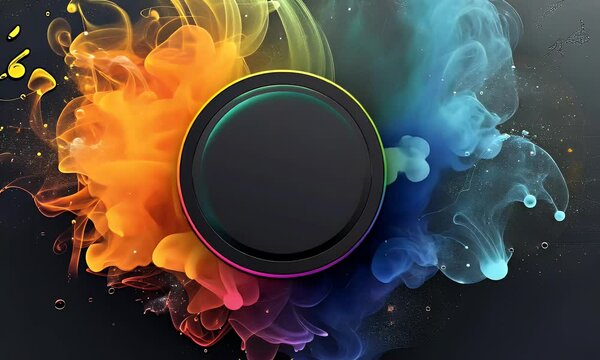 A colorful background for youtube thumbnail with a colorful circle in the middle



