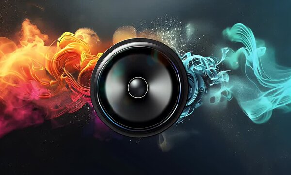 A colorful background for youtube thumbnail with a colorful circle in the middle


