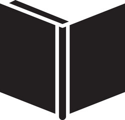 Book Glyph Icon Illustration