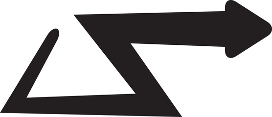 Zigzag Arrow Glyph Icon