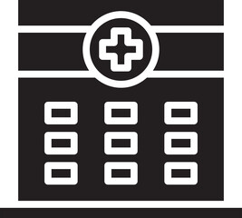 Fototapeta premium Hospital Building Glyph Icon