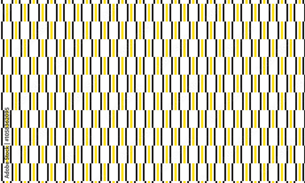 Poster abstract black white yellow vertical irregular line pattern suitable for banner, poster.