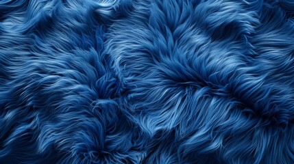Fototapeta premium A close-up texture of soft, blue faux fur.