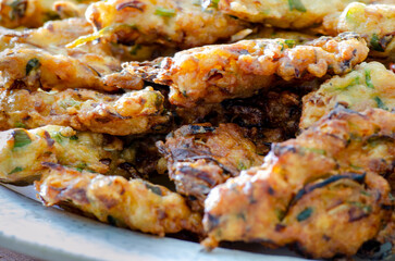 Flavor packed homemade pork patties. Asian food concept