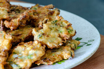 Simple and juicy homemade pork patties. Asian food concept