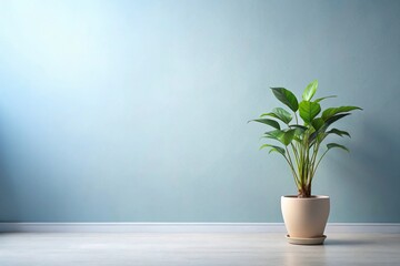 A serene and tranquil atmosphere created by a single statement piece plant, home decor, nature photography, peaceful atmosphere, minimalist decor, interior design
