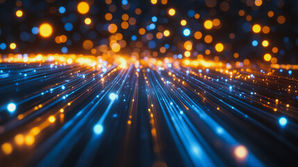 Fototapeta premium Smart digital Innovation city with connection network reciprocity over the cityscape. of future smart wireless digital city and social media networking systems that connects people with in city