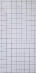 Checkered sheet of white paper with grid lines, abstract, clean, paper sheet