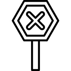 Obraz premium Wrong Way Icon