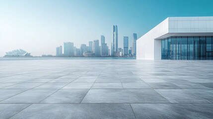 Fototapeta premium Opera House and Modern Architecture with City Skyline, Financial District, Urban Landscape, and Commercial Setting