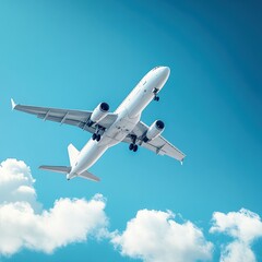 Obraz premium Airplane Soaring Through The Sky