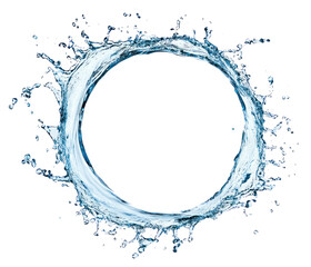 Circle water splash effect background white white background.