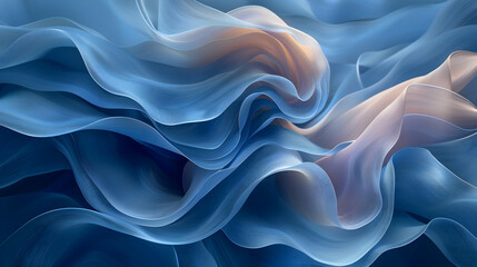 Obraz premium Abstract Blue and White Wave Background