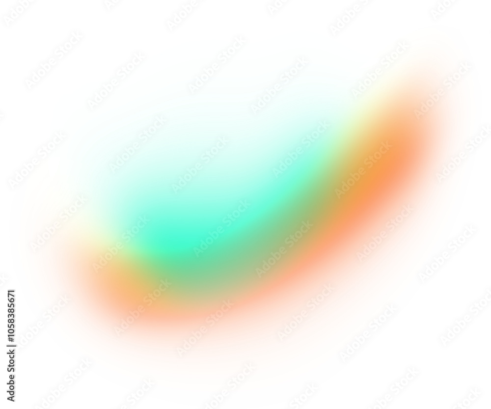 Fototapete Transparent soft colorful gradient shape. Abstract design elements