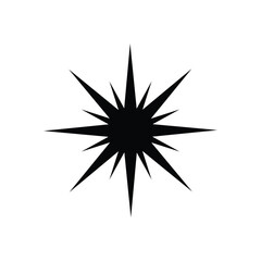 Obraz premium slim star icon black and white design