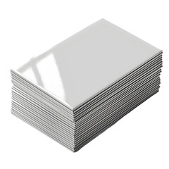 A emptyl business cards with a glossy finish, isolated on white background