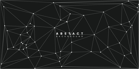 Abstract modern futuristic polygonal dark background design. Vector graphic wallpaper