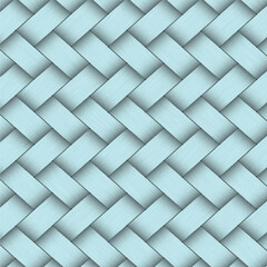 Fototapeta premium Light blue wicker background. Geometric seamless abstract pattern. Vector illustration 