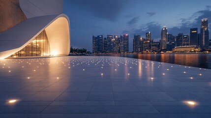 Fototapeta premium Opera House and Modern Architecture with City Skyline, Financial District, Urban Landscape, and Commercial Setting