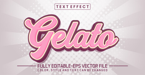 Gelato font Text effect editable
