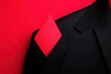 A black suit on a red background - Backgrounds