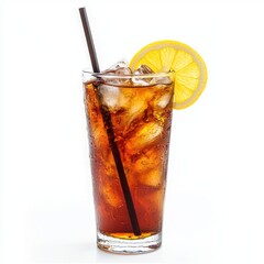 Long Island iced tea isolated on white background
